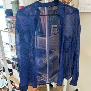 Club Monaco blue silk shirt